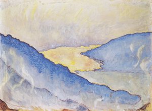 Nebbia serale sul lago di Thun da Ferdinand Hodler